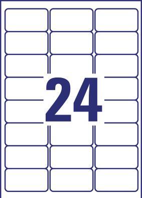 Actual product image Avery ZW. Labels 63.5x33.9mm L7912-40 white, matt, A4 40 sheets