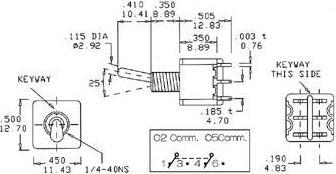 Produktbild Velleman Vertical Toggle Switch Dpdt On-Off-On Pcb Type
