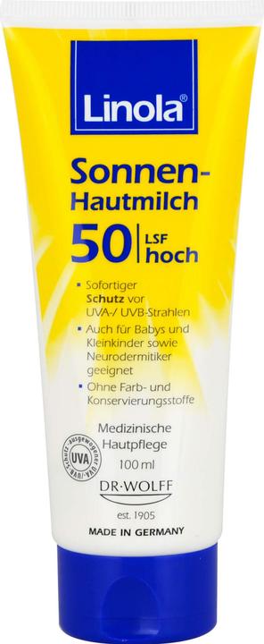 Immagine prodotto Dr. Wolff Linola Latte solare per la pelle SPF 50, 100 ml Lozione (Latte solare, SPF 50, 100 ml)