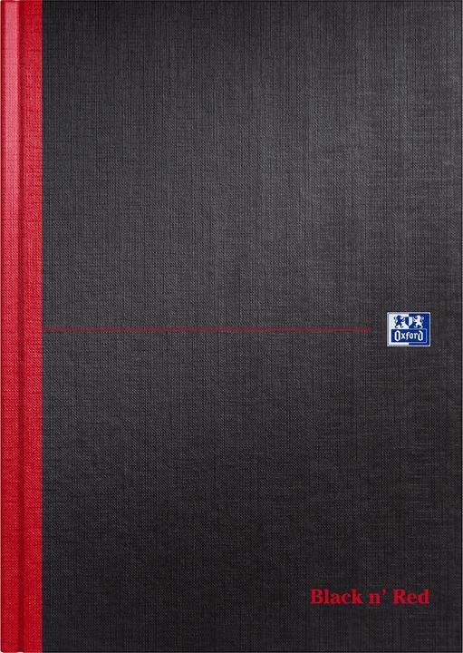 Oxford Black n'Red carnet de notes relié A4 (A4, Blanc, Couverture rigide)