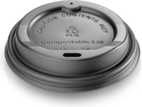 Produktbild Naturesse Deckel zu 200 ml Kaffeebecher, 50 Stück, Schwarz (50 x)