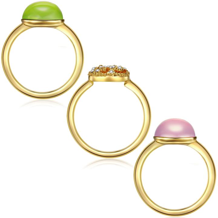 Immagine prodotto Lulu & Jane Lega metallica decorata con cristalli Swarovski® in oro giallo - 33246 (50)