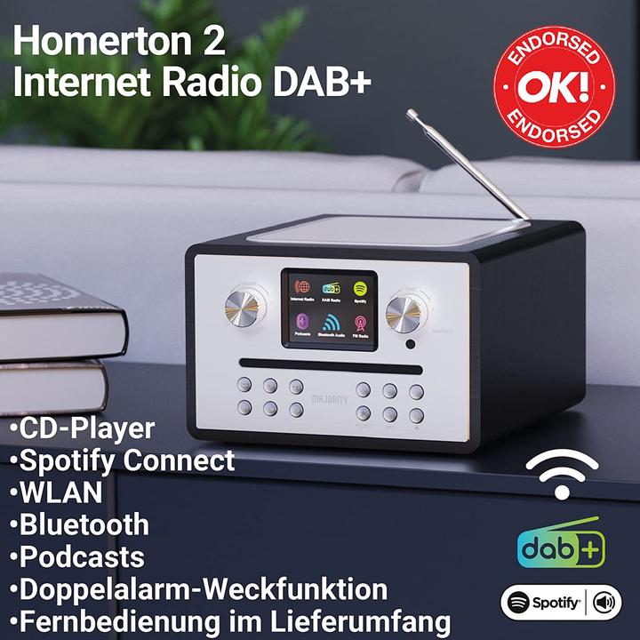 Produktbild Majority UKW-Radio & CD Player (FM, DAB+, Bluetooth, WLAN)