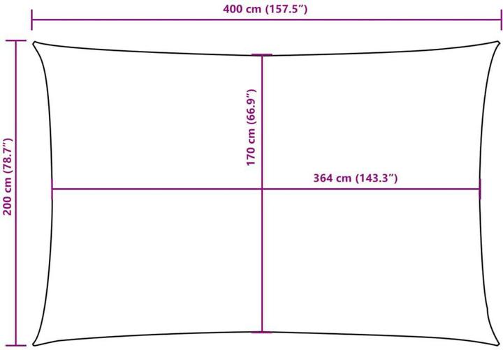 Actual product image VidaXL Nezhatok (200 x 400 cm)