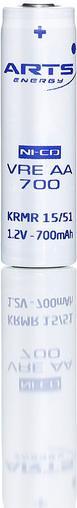 Actual product image Rechargeable battery, 1.2 V - 700 mAh, AA with solder tabs (1 pcs., AA, 700 mAh)