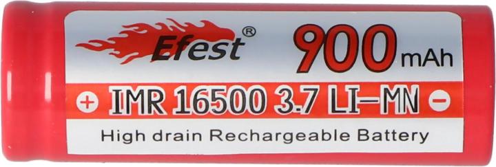 Produktbild Efest Akku IMR 16500 Pluspol flach (1 Stk., 16500, 900 mAh)