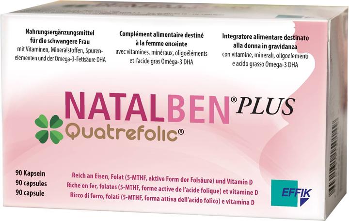Image du produit Natalben Plus Quatrefolic (90 pièce(s), Capsules, 170 g)