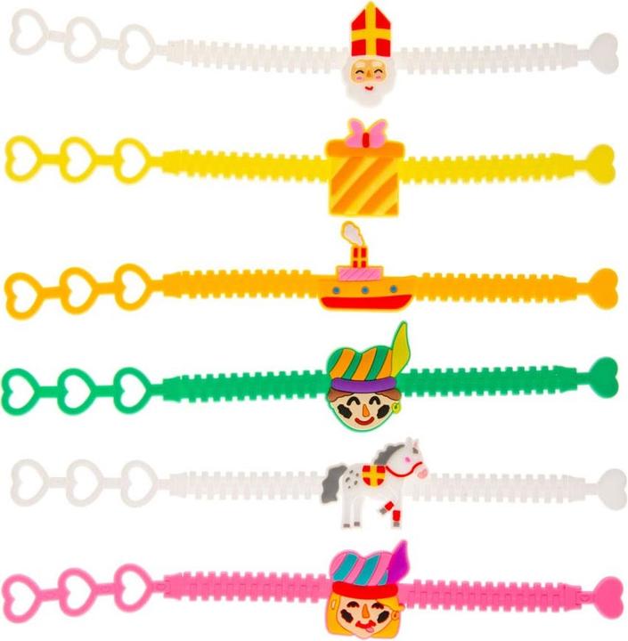 LG-Imports Armbänder Sinterklaas, Set mit 12 Stk. (Kunststoff)