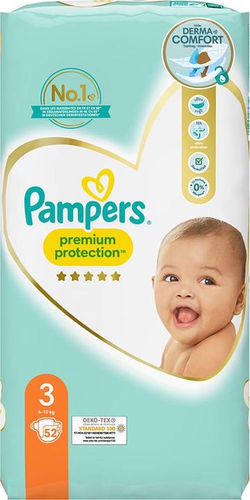Immagine prodotto Pampers Premium Protection (Dimensione 3, Pacco trasportabile, 46 Pezzo/i)