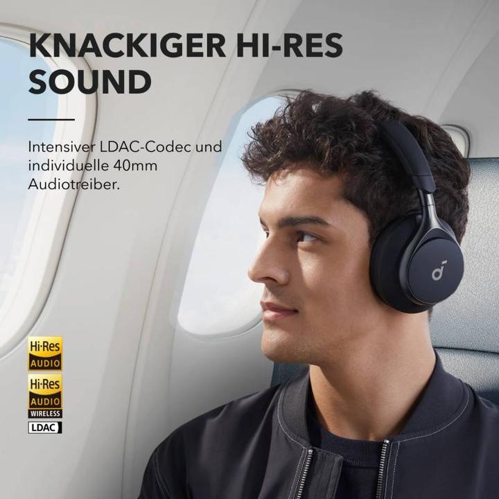 Image du produit Anker Soundcore Space One - NoiseCancelling Kopfhörer - USB-C - 40H Playtime - Schwarz (ANC, 40 h, Filaire)