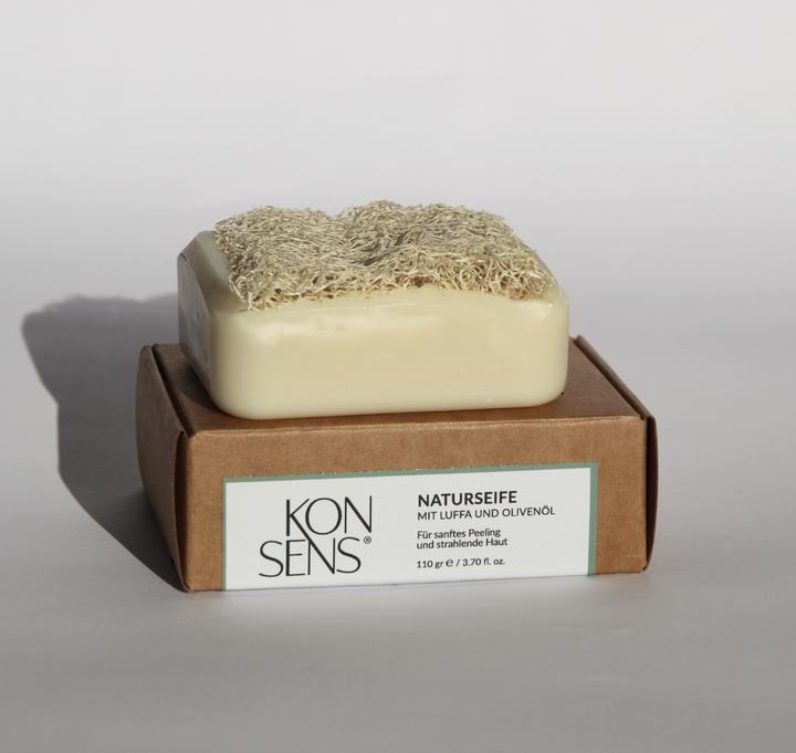Konsens Olivenseife mit Luffa (Flüssigseife)