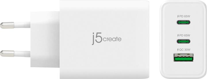 Produktbild j5Create 65W GAN USB-C 3-PORT CHARGER EU (65 W)