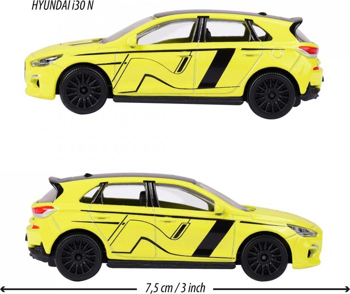 Actual product image Majorette Racing Hyundai i30N, yellow