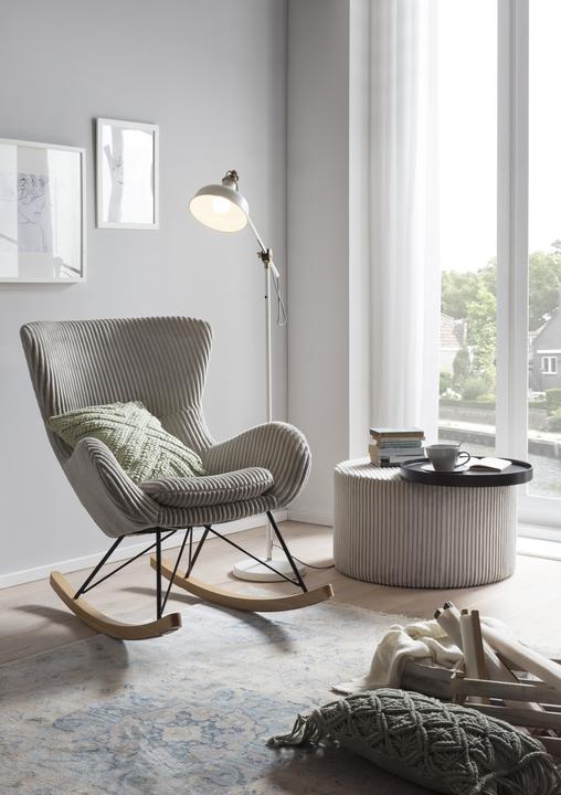Immagine prodotto SalesFever Sedia a dondolo Texture Tessuto Grigio