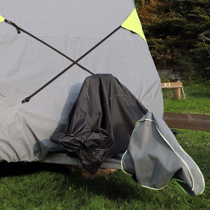Immagine prodotto Wiltec Copertura per timone per rimorchi e caravan Cappuccio per barra di traino in grigio in tessuto