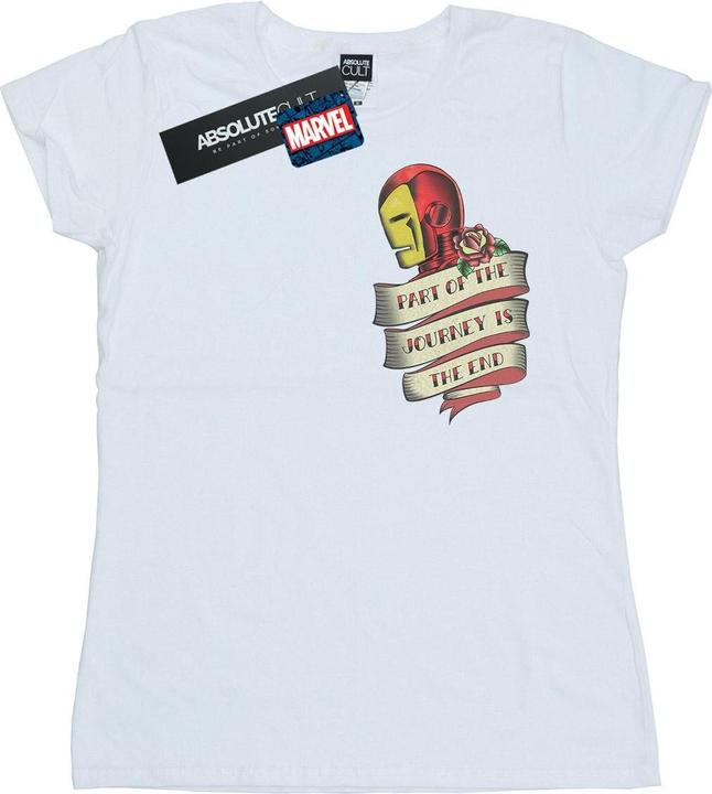 Iron Man Tattoo Journey Breast Print TShirt (L)