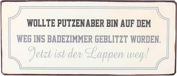Produktbild La Finesse Blechschild Lappen Weg (31 x 13 cm)