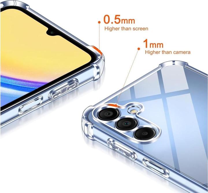 Actual product image Screenguard Samsung Galaxy A15 5G Case Crystal Soft Airbag Bumper (Samsung Galaxy A15 5G)