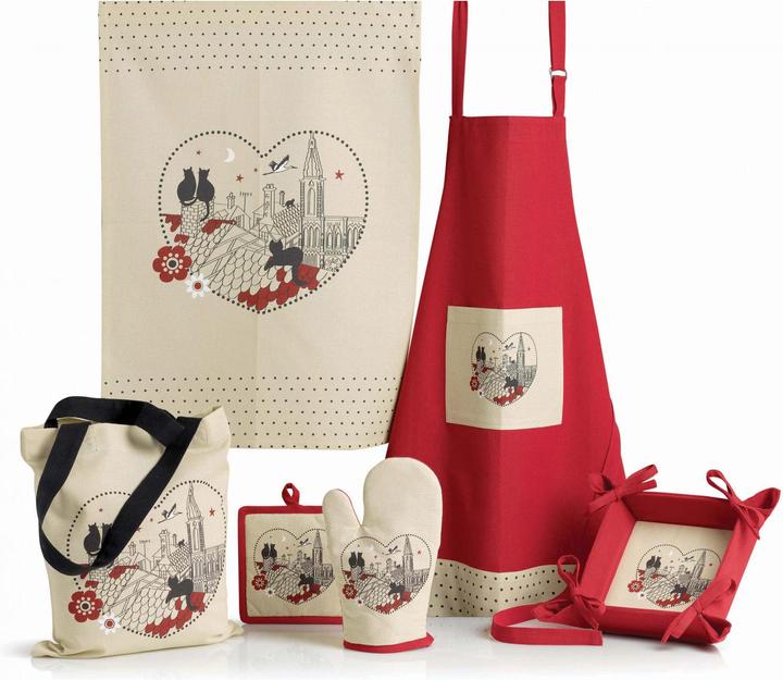 Actual product image Winkler Set gant/manique - Chats Coeur (Cover 100%cotton Filling 100%cotton filling.)