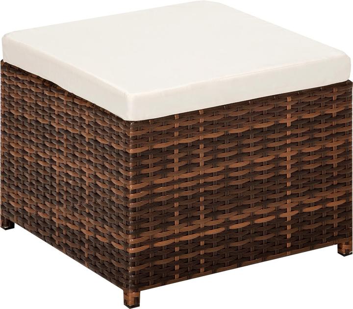 Produktbild tectake Rattan Sitzgruppe New York 6+4+1 mit Schutzhülle (178 cm)