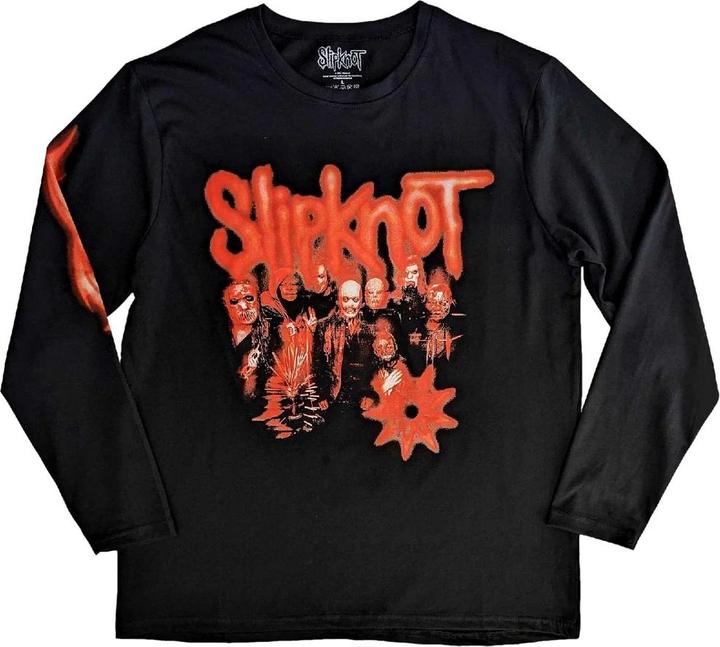Immagine prodotto Slipknot The End So Far Tribal Maglietta Logo e Nonagramma Stampa posteriore Manica Lunga Adulto Unisex (S)