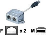 Image du produit Digitus Adaptateur de câble de brassage, CAT 5e, blindé - 1:1 (RJ45, RJ45 (1x))