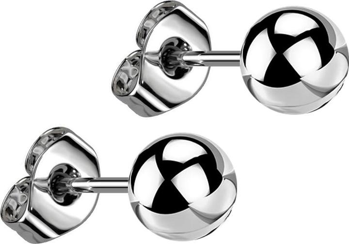 Produktbild Star Piercing Ohrstecker mit Kugel silber (Titan G23, ohne Messing)