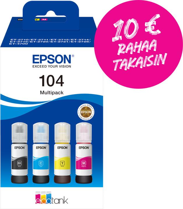 Actual product image Epson 104 Multipack (M, Y, C, FC)