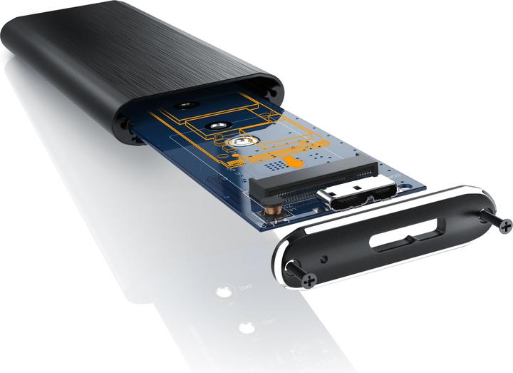Produktbild CSL USB 3.0 Festplattengehäuse für M.2 SSD im 2280, 2260, 2242 & 2230 Format, Festplatten-Gehäuse (M.2 2230, M.2 2242, M.2 2260, M.2)