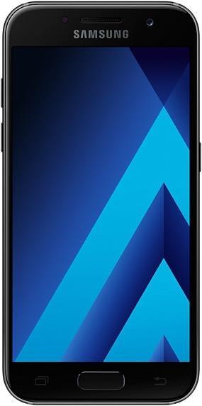 Actual product image Samsung Galaxy A3 (2017) (16 GB, Black-Sky, 4.70", Hybrid Dual SIM, 13 Mpx, 4G)