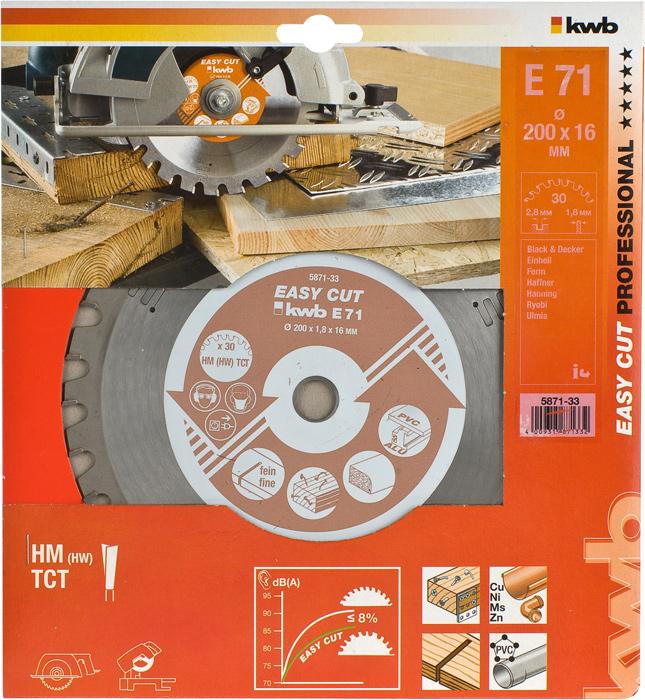 Produktbild kwb Kreissägeblatt Ø 200 x 16 Z30