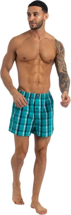 Actual product image Kandor Mens Hexster Checked Woven Boxer Shorts (Pack of 6) (XL)