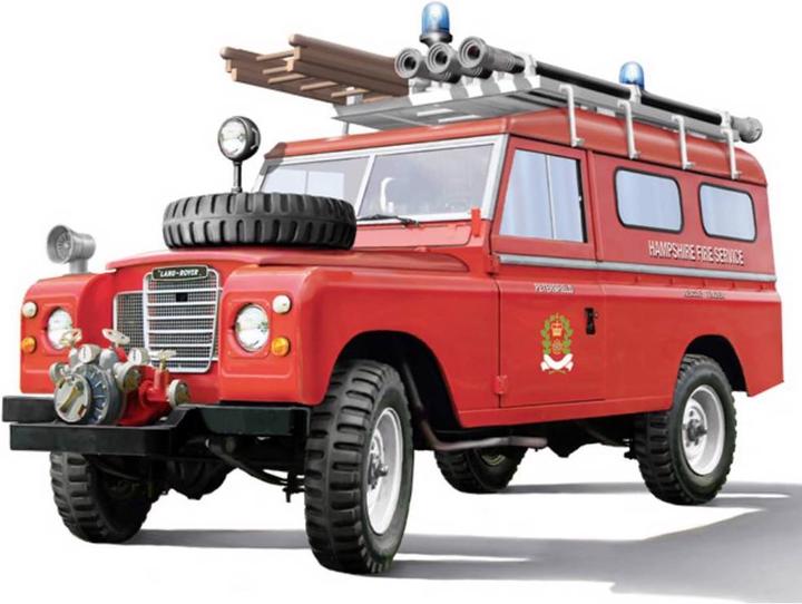 Actual product image Italeri Car model 1:24 Land Rover Fire Truck