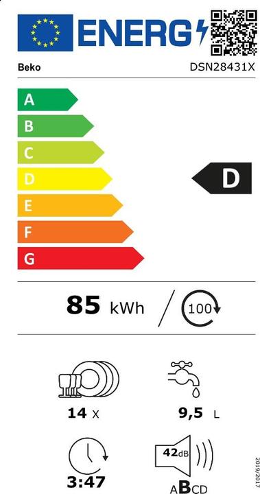 Energie-Label Beko DSN28431X