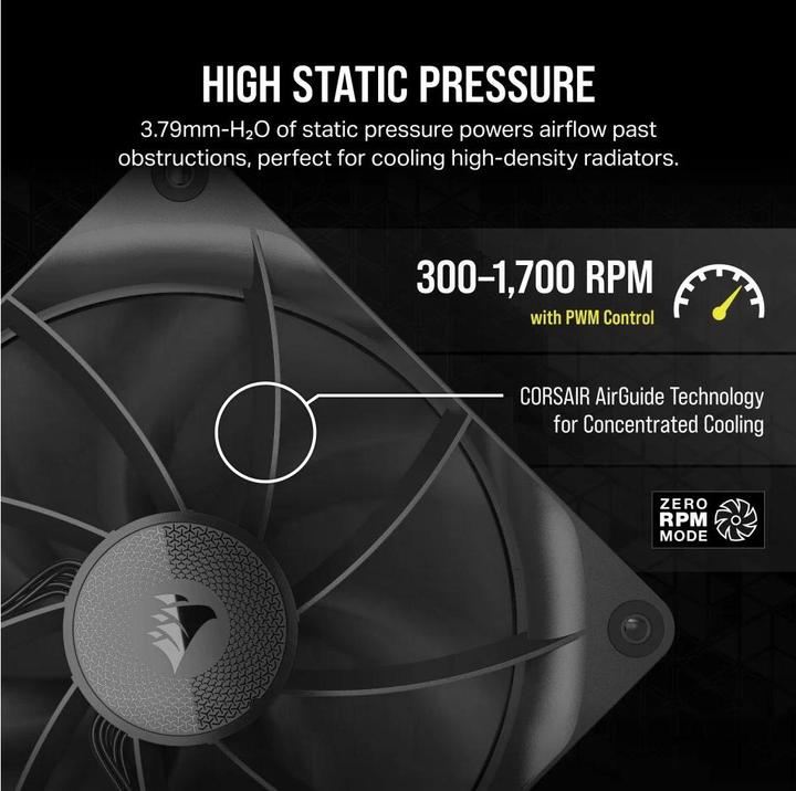 Produktbild Corsair RX Series, iCUE LINK RX140, 140mm Fan, Single Fan (140 mm, 1 x)