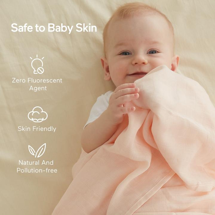 Produktbild Momcozy Muslin Swaddle Blanket 4 Pack (120 cm, 120 cm)