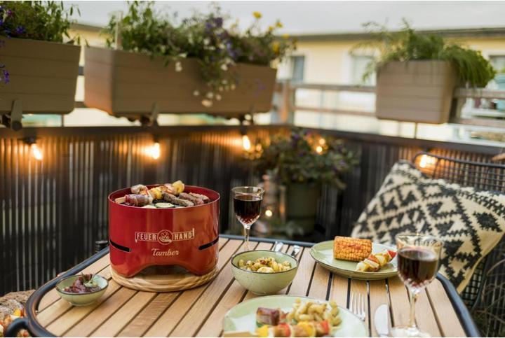 Image du produit Feuerhand Gril de table Tamber, rouge rubis (20 cm)