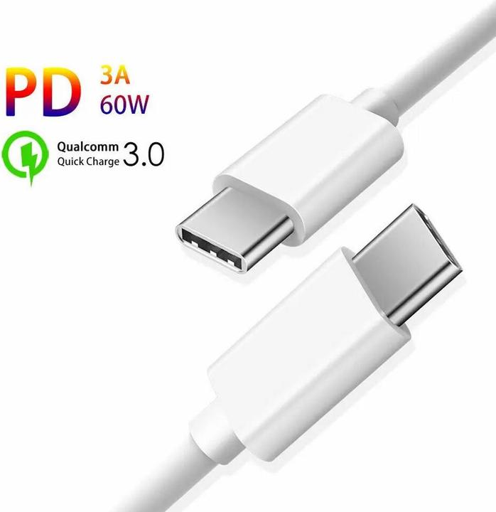 SIGN USB-C to USB-C 60W, 3A, 2 m USB-C PD - White (60 W)