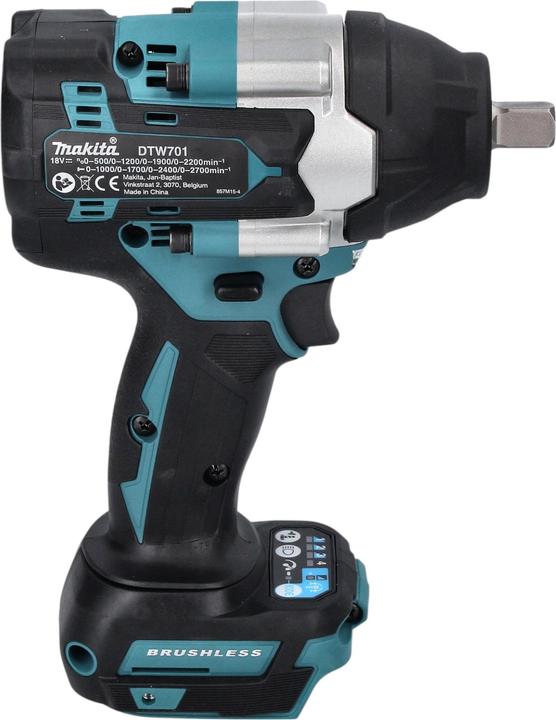 Actual product image Makita DTW 701 Z Akku Schlagschrauber 18 V 700 Nm 1/2" Brushless + Steckschlüssel Set 14 tlg. - (Rechargeable battery operated)