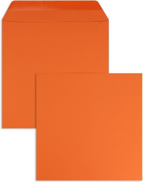 Produktbild Blanke Briefumschläge 190x190mm 120g/qm gummiert VE=100 Stück nektarine (100 x)
