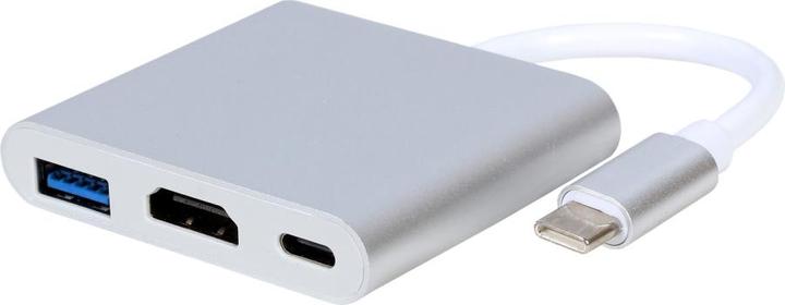 Produktbild Gembird A-CM-HDMIF-02-SV (USB-C, 3 Ports)