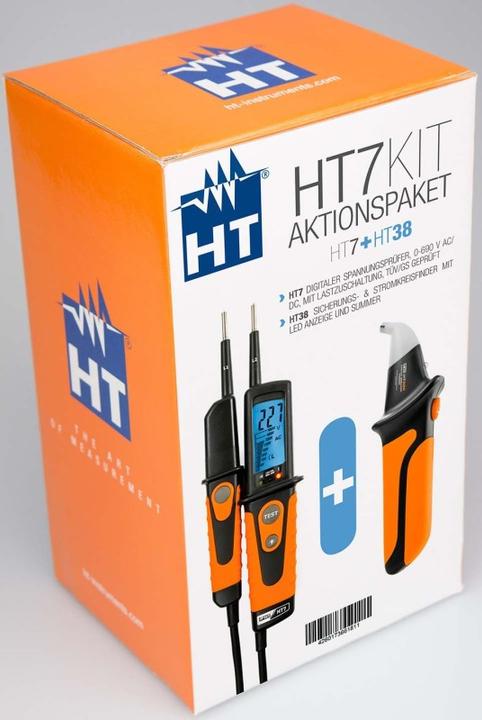 Immagine prodotto HT Instruments Kit d'azione per la ricerca di fusibili composto da HT38 e tester digitale di tensione HT7 (CAT III 250V)