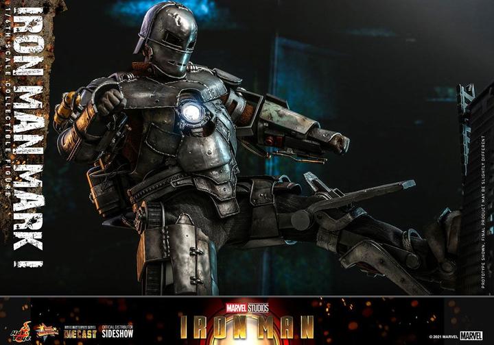 Actual product image Hot Toys Iron Man figurine Movie Masterpiece 1/6 Iron Man Mark I 30 cm