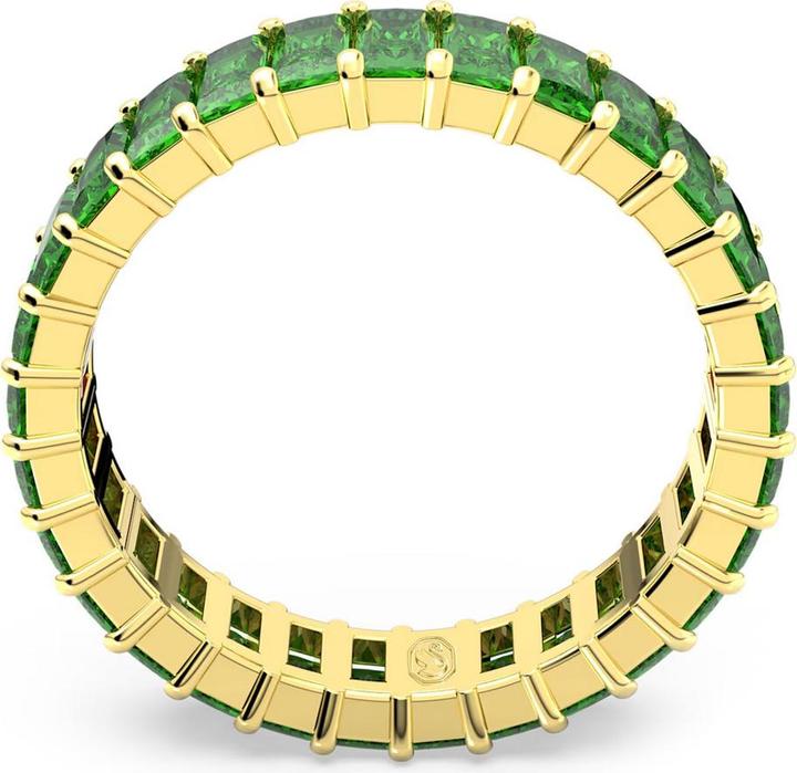 Produktbild Swarovski Matrix Ring Baguette Schliff Grün Gold (60)