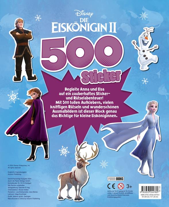 Immagine prodotto Panini Disney La Regina dei Ghiacci 2: 500 adesivi - adesivi - puzzle - da colorare
