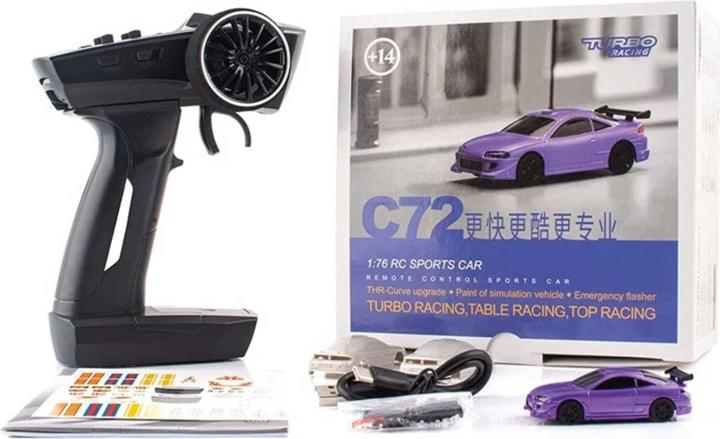 Image du produit Turbo Racing 1:76 C73 Sports RC Car RTR violet (RTR Prêt à fonctionner)