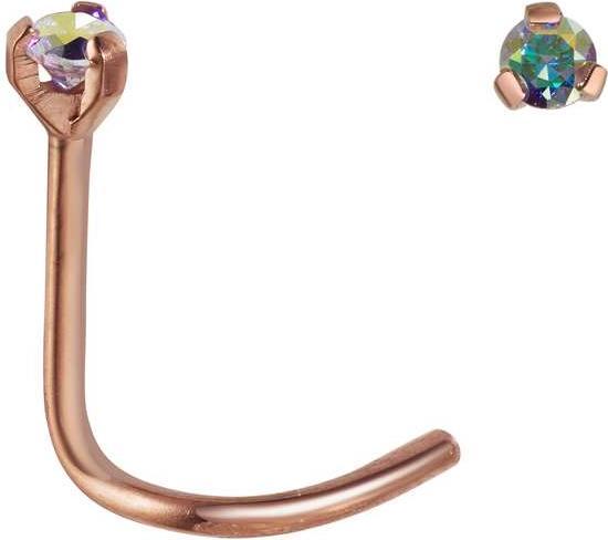 Produktbild Bijouteria Nasenpiercing (Titan, PVD Beschichtung (goldfarbig), Zirkonia)