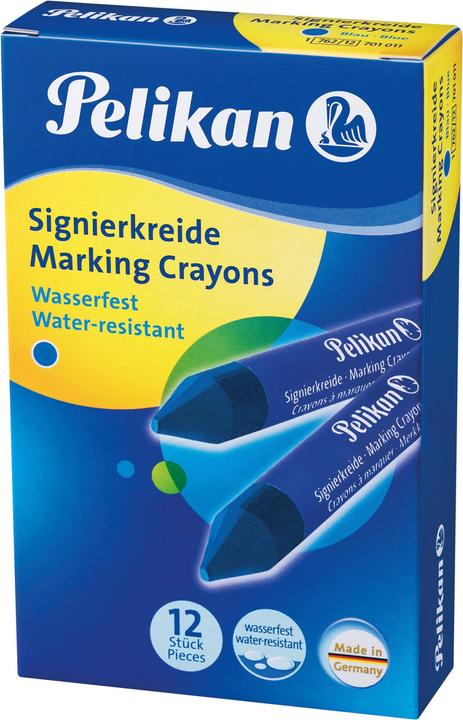 Image du produit Pelikan Craie de marquage 762, bleue, diamètre : 13,5 mm convient aux surfaces rugueuses telles que le (Bleu, 12 x)