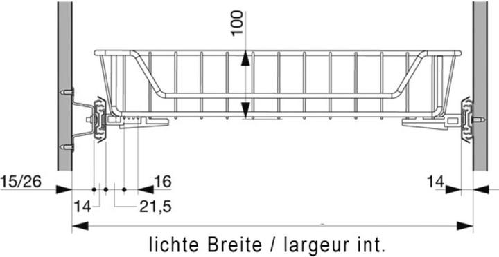 Produktbild Peka Metall Korb-Vollauszüge Kobra Plus 100