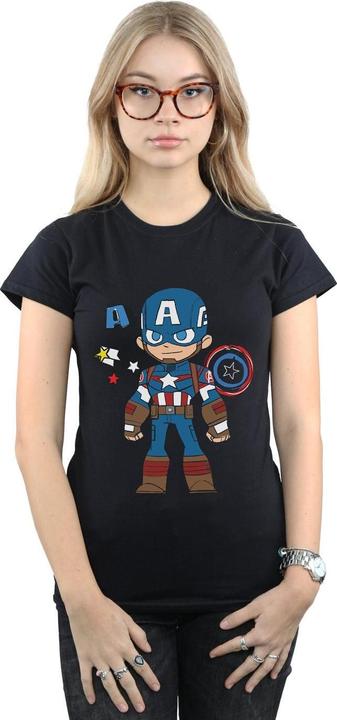 Actual product image Womens/Ladies Captain America Sketch Cotton T-Shirt (S)